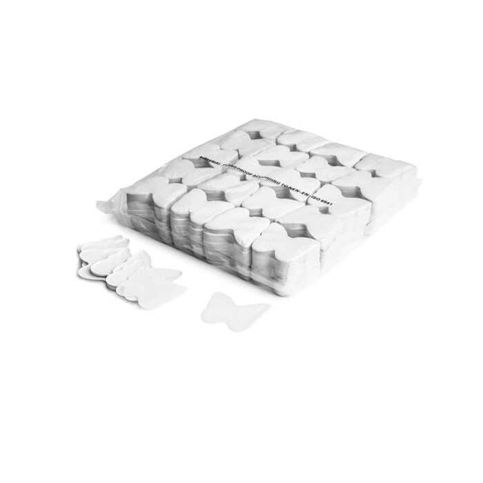 MagicFX - Slowfall confetti butterflies Ø 55 mm - White
